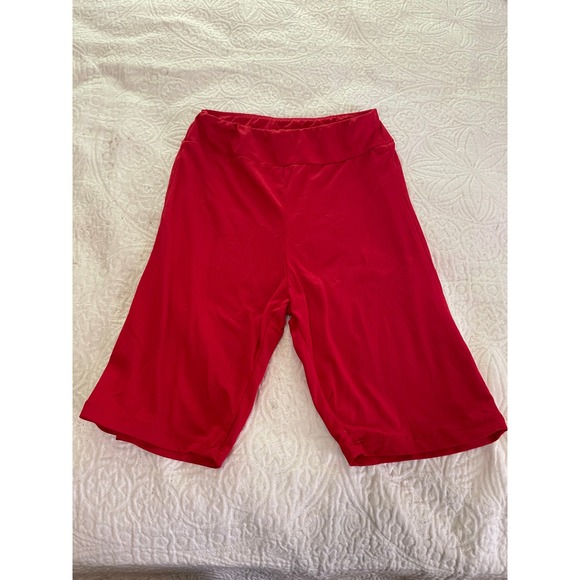 Rue21 Pants - Rue21 Womens Red High Waisted Biker Shorts Size Medium Athletic Spandex Stretch